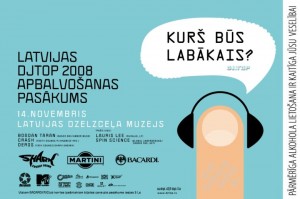 Latvijas DJTOP 2008 Noslēguma pasākums kopā ar MTV vīdžeju Žaneti Skaruli