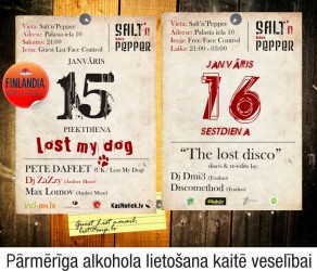 Bārā “Salt'n'Pepper” gaidāms "Lost My Dog" sarīkojums