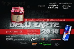 Nedēļas nogalē norisināsies skeitbordistu pasākums – „Dēļu zapte 2010”