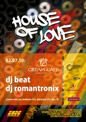 "Cream Cafe" aicina uz "House Of Love" deju nakti