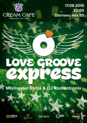 Bārā "Cream Cafe" piestās "Love Groove Express"