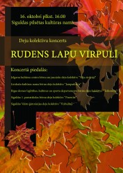 Notiks deju kolektīvu koncerts "Rudens lapu virpulī"