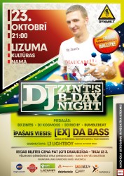 Notiks deju mūzikas sarīkojums "DJ ZINT!S B-DAY NIGHT"