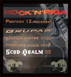 Klubā „Rock'n'Riga" koncertēs grupas „Station Winter", „Monologs divatā" un „Squad Qualm"