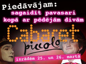 "Artelis – gandrīz teātris" aicina uz pēdējām "Cabaret Piccolo" izrādēm